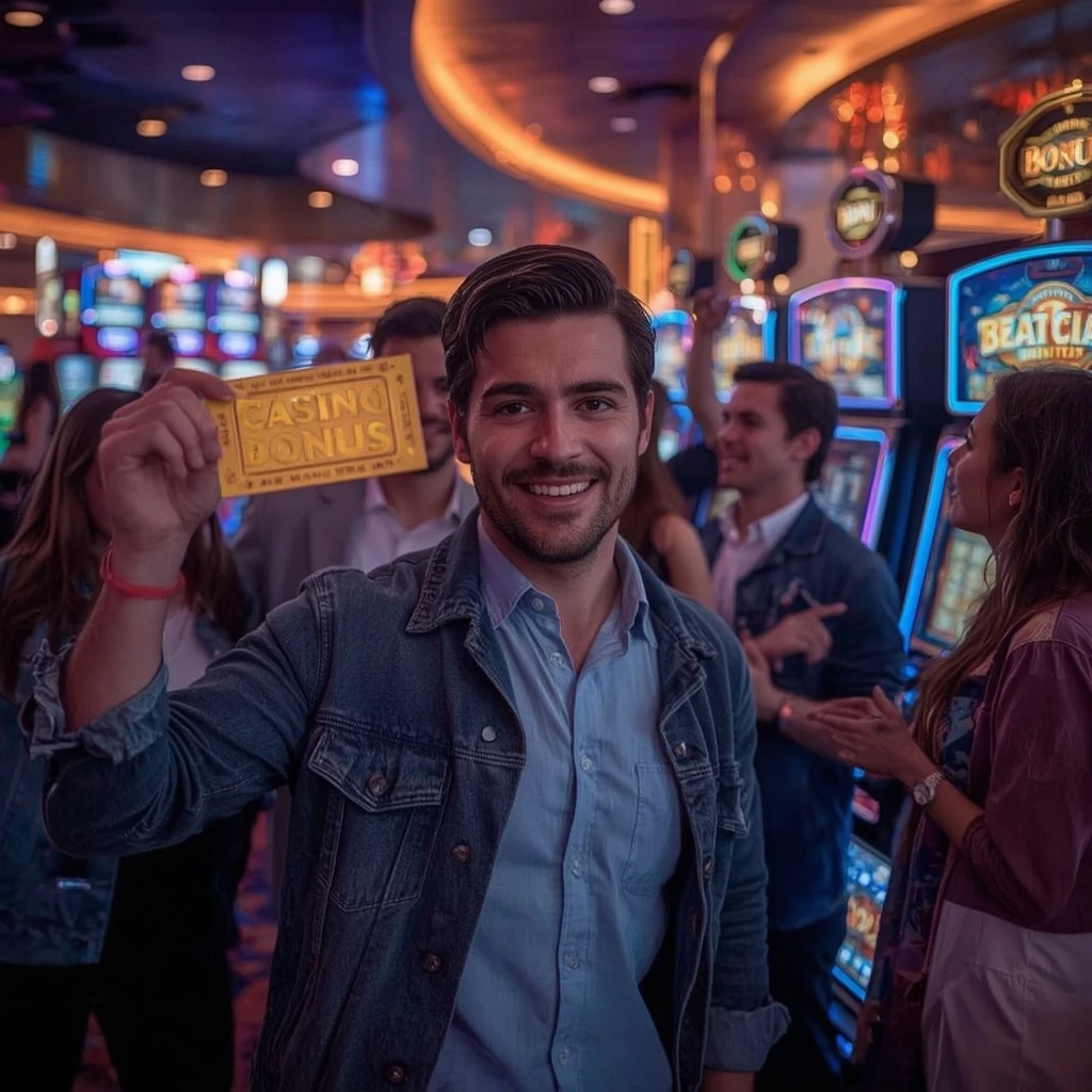 una persona con un bonus del casinò VivaBet Casino